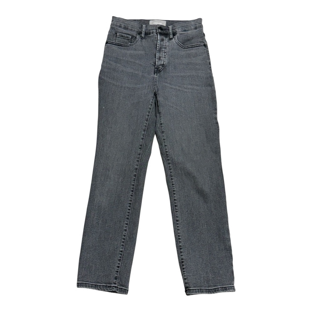 Everlane High Rise Slim Straight Jeans Gray‎ Size 27 Ankle Cigarette Fit